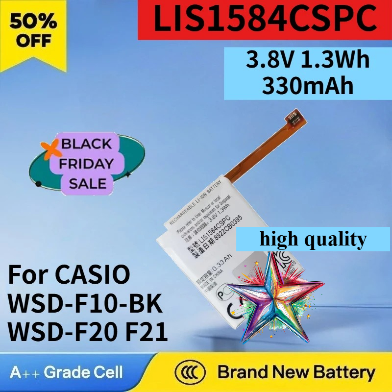 Casio Watches Smartwatch - Bateria 3.8V 1.3Wh LIS1584CSPC para Relógio