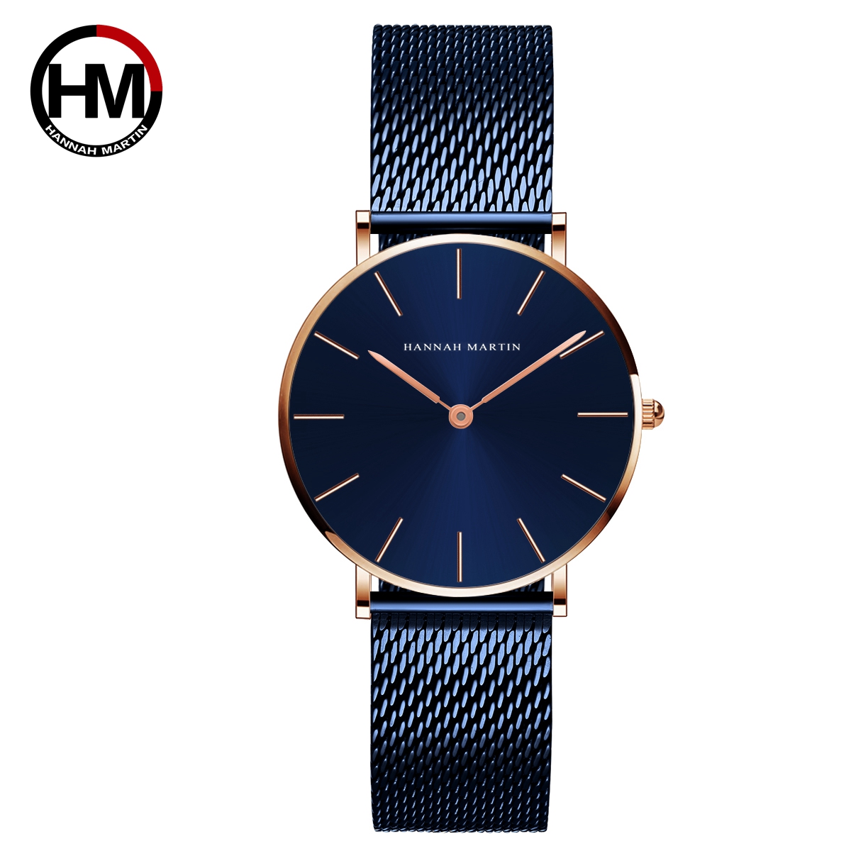 Anti-Magnetic Watch - Relógio Feminino Hannah Martin, Prata, Pulseira