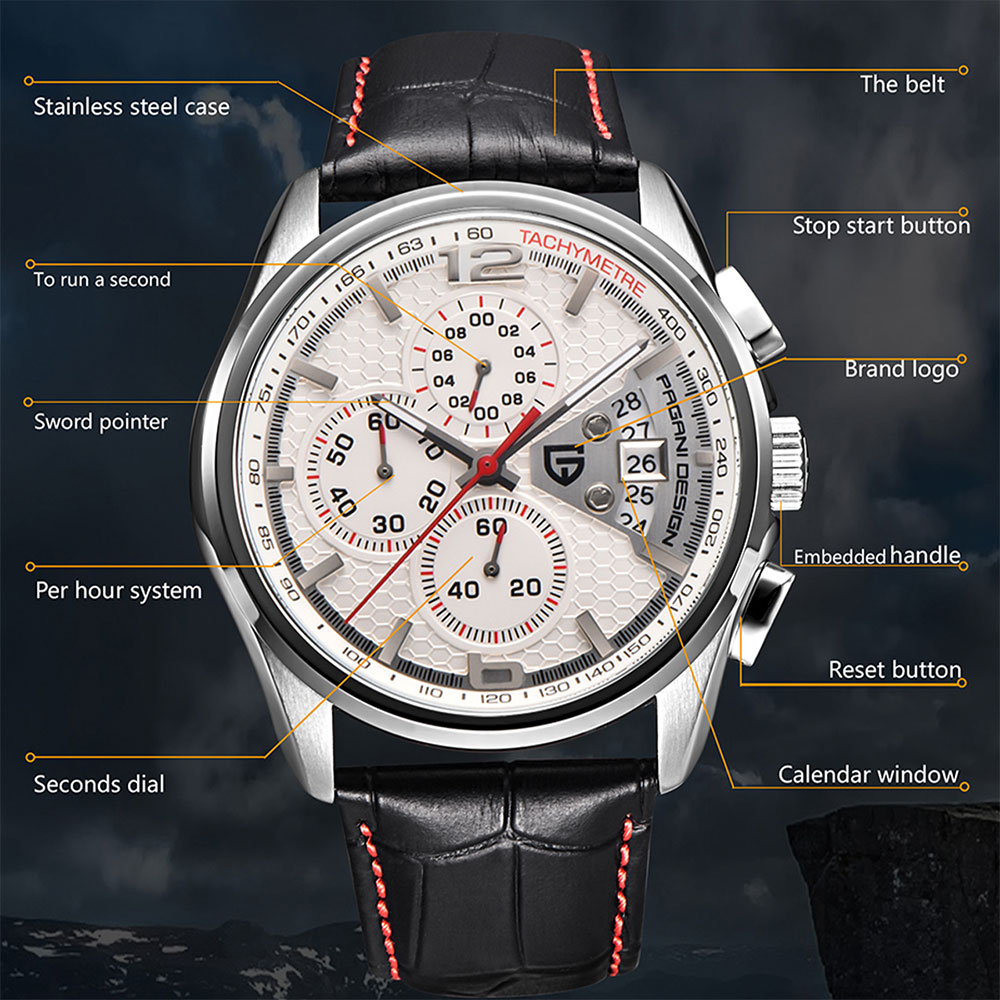Anti-Magnetic Watch - Relógio Masculino PAGANI DESIGN Novo PD-3306