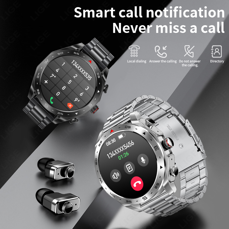 Fones de Ouvido LIGE TWS Bluet - Smartwatch Noise Watches For Women avaliação e preço