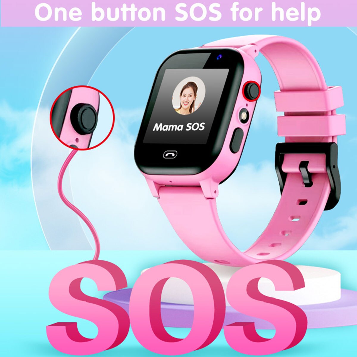 Crianças relógio inteligente c - Smartwatch Watches For Kid Girl avaliação e preço