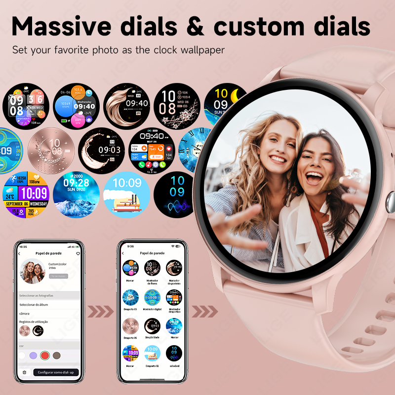 Lige relógio inteligente femin - Smartwatch Ladies Watches For Women avaliação e preço