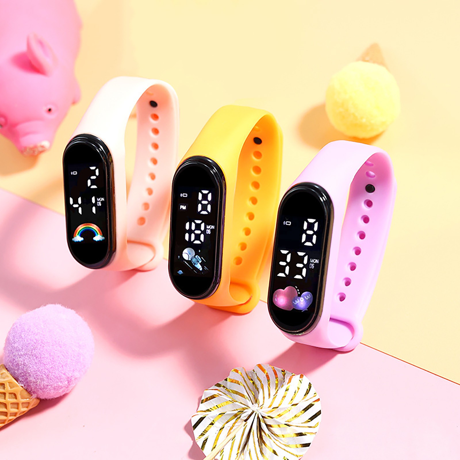 Relógio inteligente Kawaii par - Smartwatch Watches For Kid Girl avaliação e preço