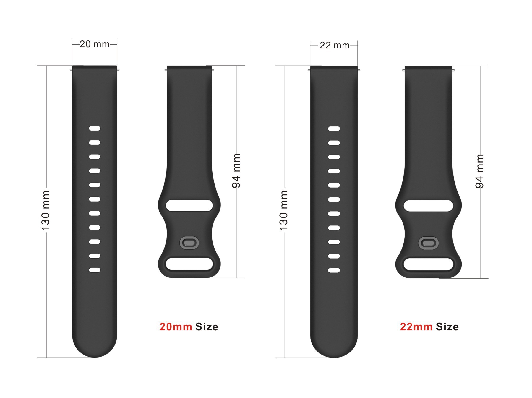 Pulseira de silicone de 20mm 2 - Titan Watches Smartwatch avaliação e preço