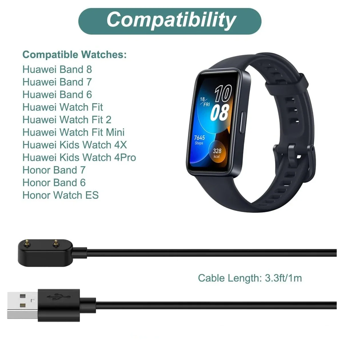 Carregador Magnético USB para  - Huawei Smartwatch Watch Fit avaliação e preço