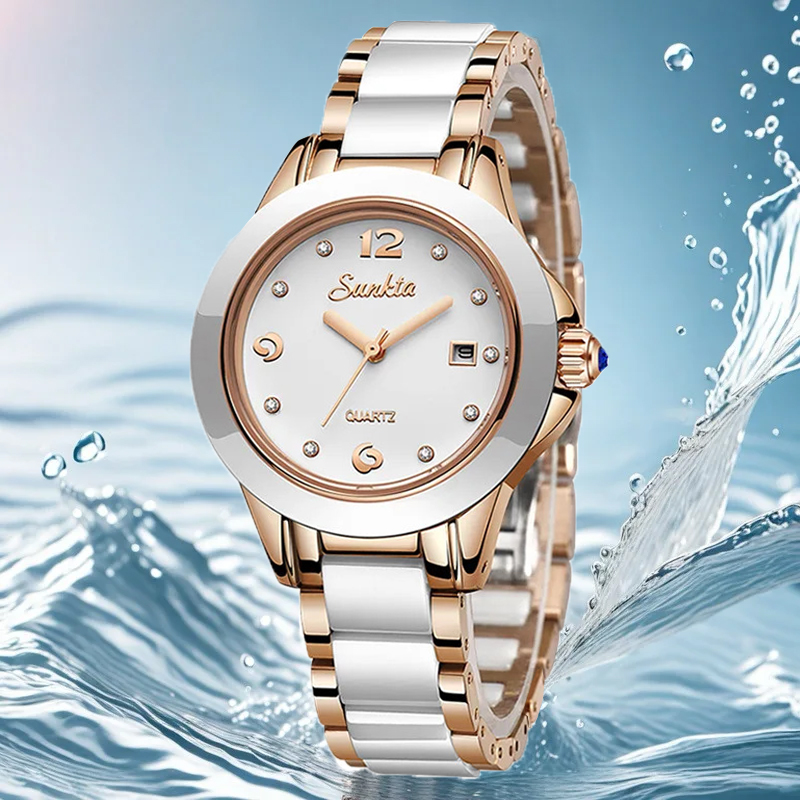 Sunkta moda casual quartzo mul - Ladies Fashion Watch avaliação e preço