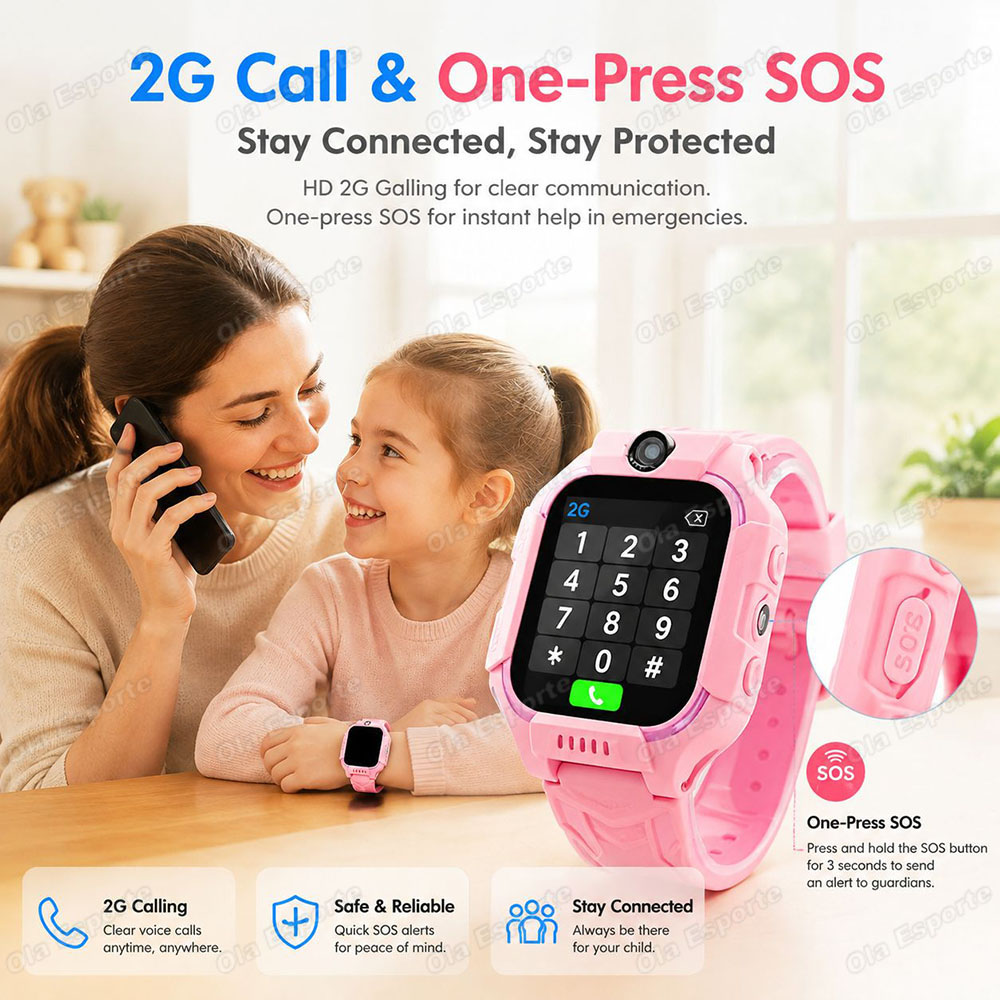 Novo Relógio Inteligente GPS 5 - Smartwatch Watches For Kid Girl avaliação e preço