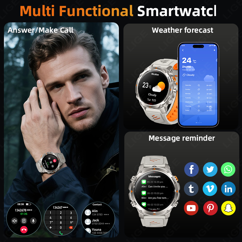 Lige robusto gps pista relógio - Watch Smart Smartwatch avaliação e preço