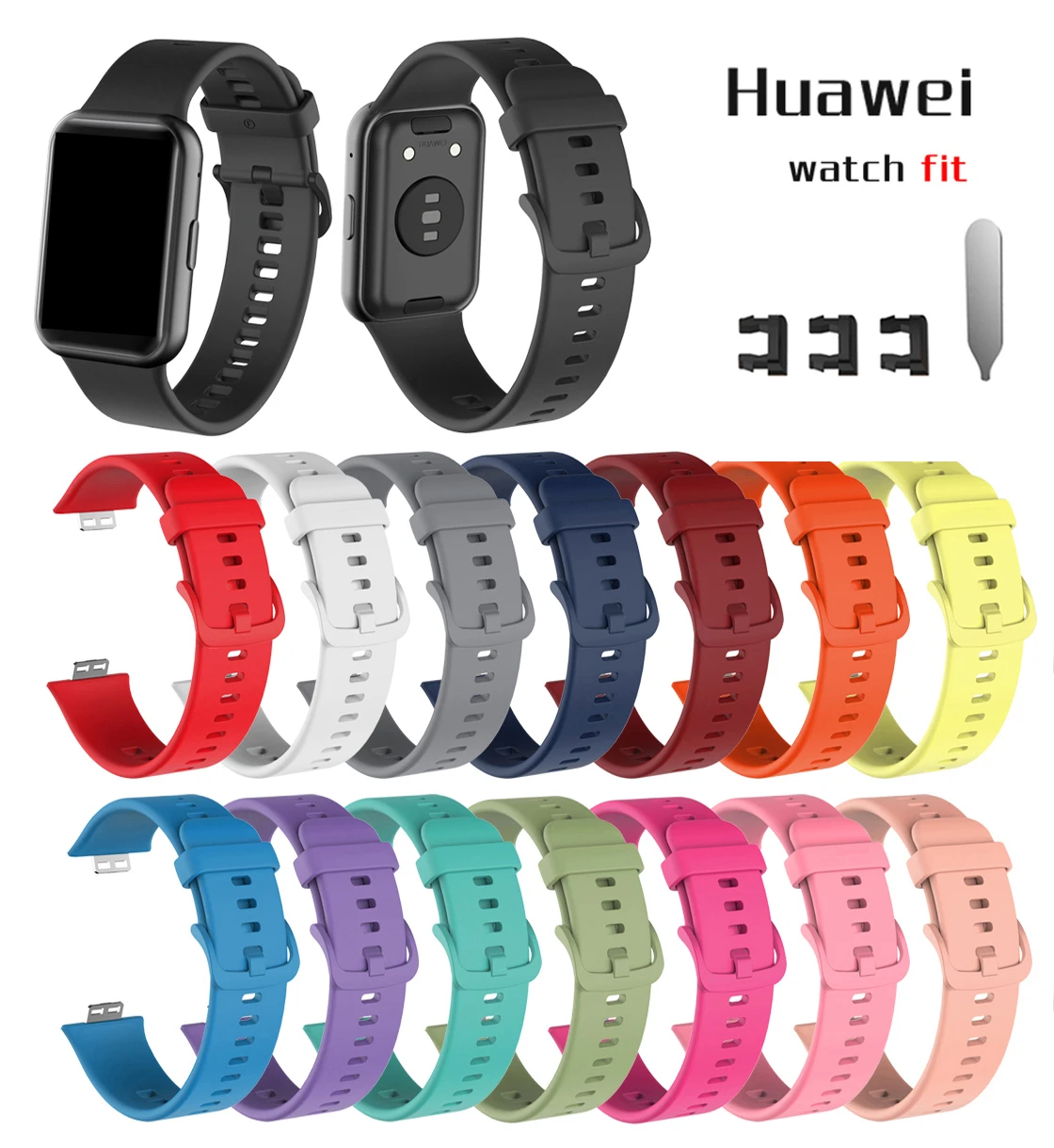 Banda de silicone para huawei  - Huawei Smartwatch Watch Fit avaliação e preço
