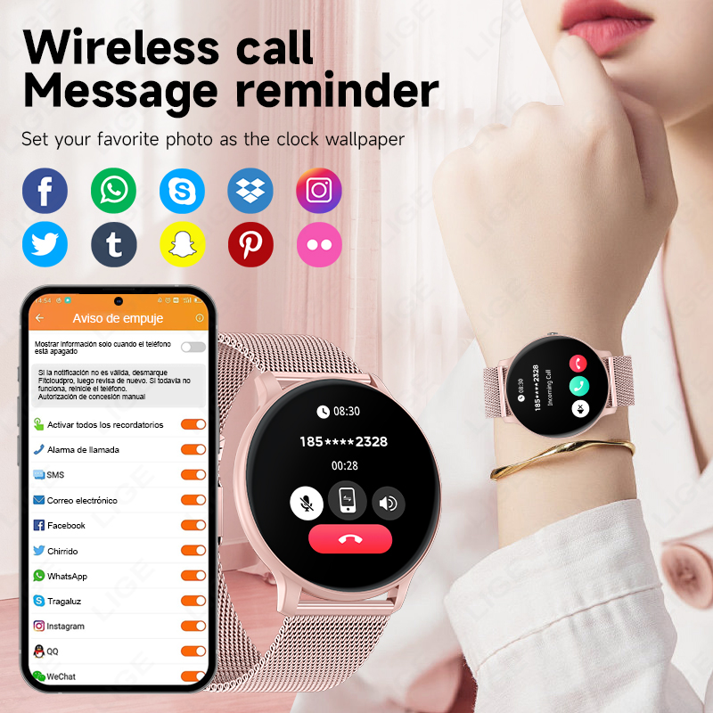 Relógio Inteligente à Prova d' - Smartwatch Ladies Watches For Women avaliação e preço