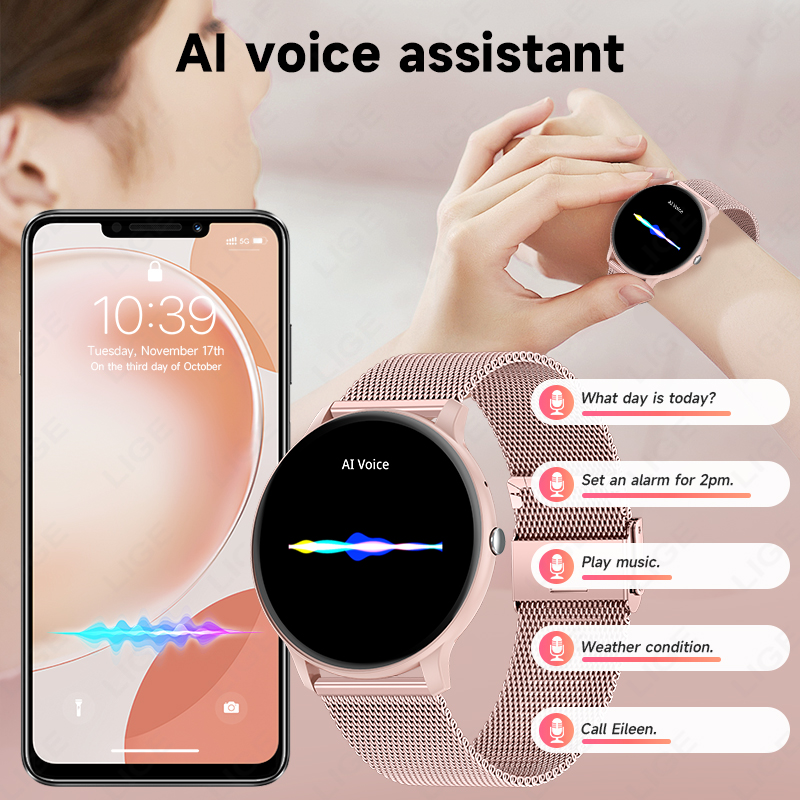 Relógio Inteligente à Prova d' - Smartwatch Ladies Watches For Women avaliação e preço