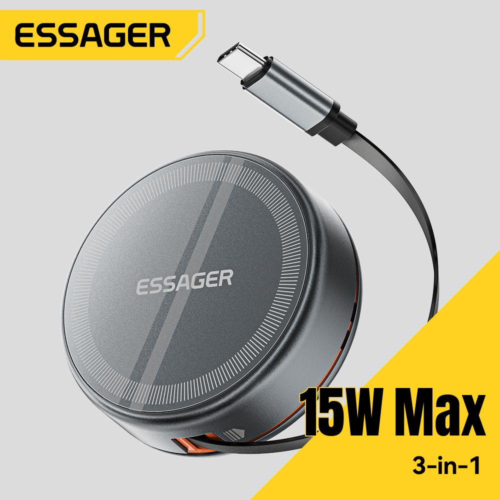Essager 15W 3 em 1 Carregador  - Smartwatch Apple Watch avaliação e preço